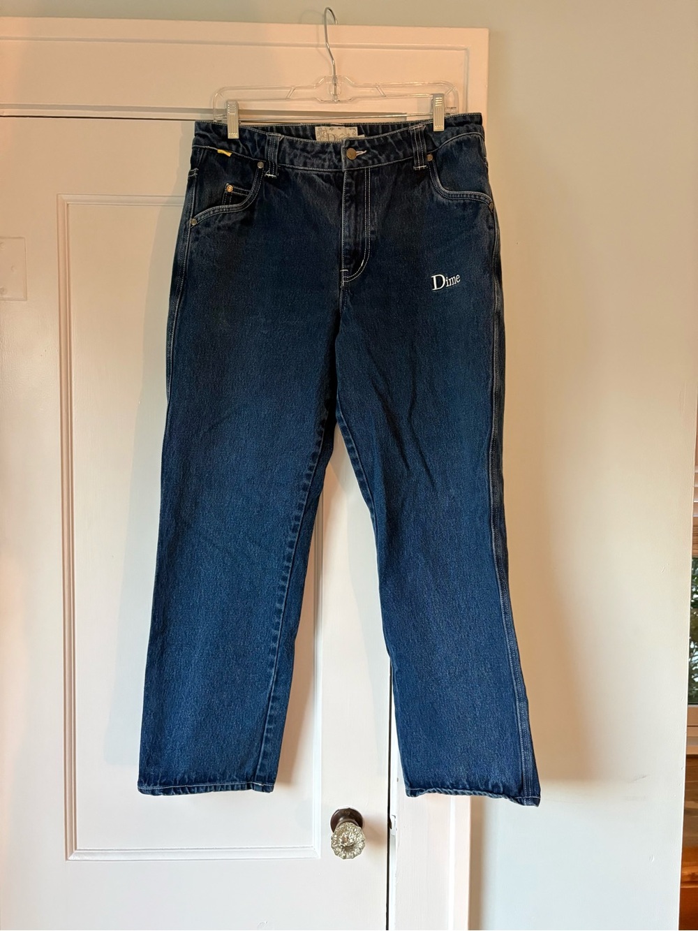Dime MTL Classic Baggy Denim Jeans Dark Wash Indigo Skate Pants Men's Medium